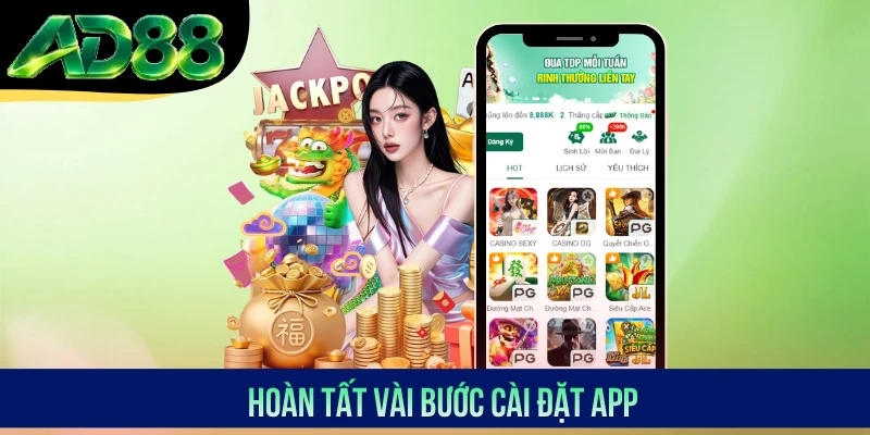 Hoàn tất vài bước cài đặt app Hoàn tất vài bước cài đặt app